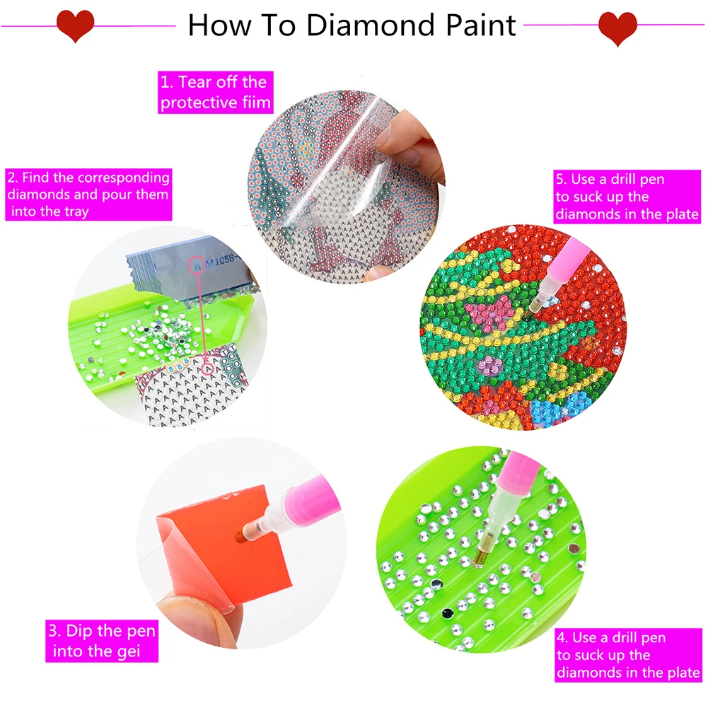 Kit 8 Sottobicchieri Fai-da-te Con Pittura A Diamante A Tema Cervo E Foresta – Include Supporto In Acciaio, Penna E Gel, Diametro 10,2 Cm