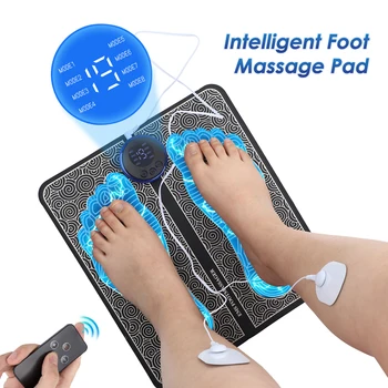 Elettrico EMS Massaggiatore Del Piede Pad Stimolatore Muscolare Cuscino Pieghevole 8 Modalità 19 Livelli Migliora La Circolazione Sanguigna Sollievo Dal Dolore 1