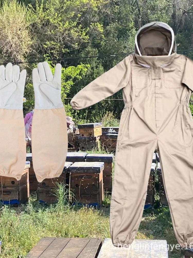 Professional Protective Clothing Beekeeping Protective Equipment Apicultura Clothes Beekeeper Costume Veil Hood Hat Anti-Bee
