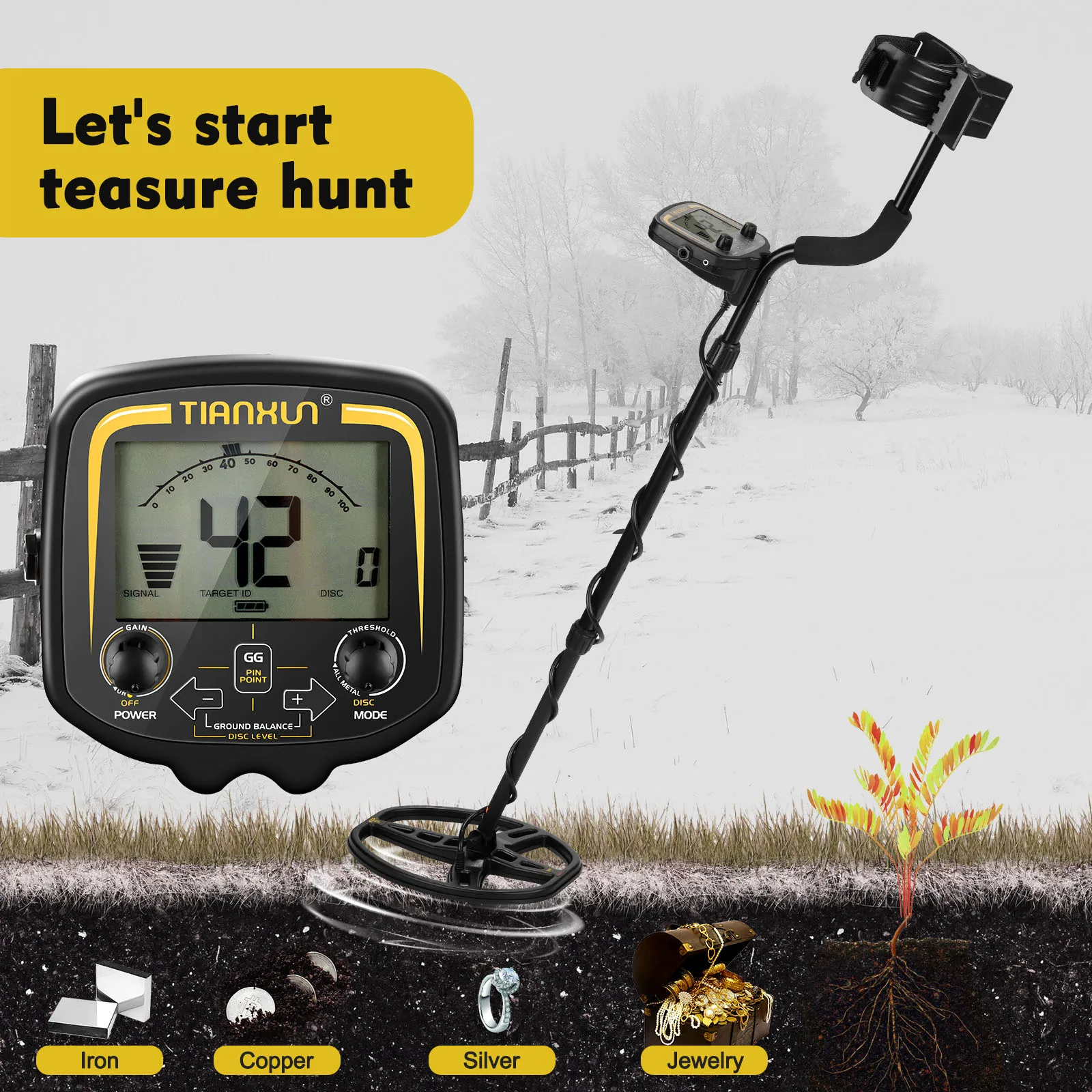 Metal Detector TX850 Component Control Box Search Coil and Rod Armrest Brazil Combination Order Complete Detector needs 3 parts 6