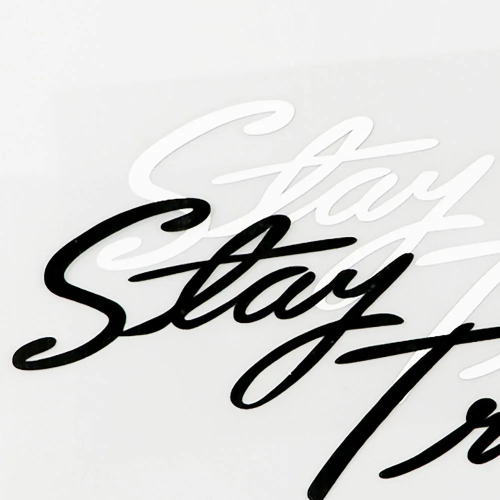 YJZT 14.6CM×6.7CM Funny Written Words Stay True Vinyl Car Sticker Decal  Black/Silver 10B-0037 - AliExpress