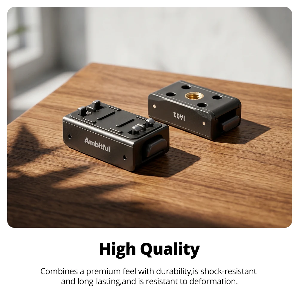 AMBITFUL IA01 마그네틱 퀵 릴리즈 어댑터 삼각대 어댑터 1/4 ARRI 역방향 방지 GoPro Insta 360 Ace Pro2 액션 카메라용