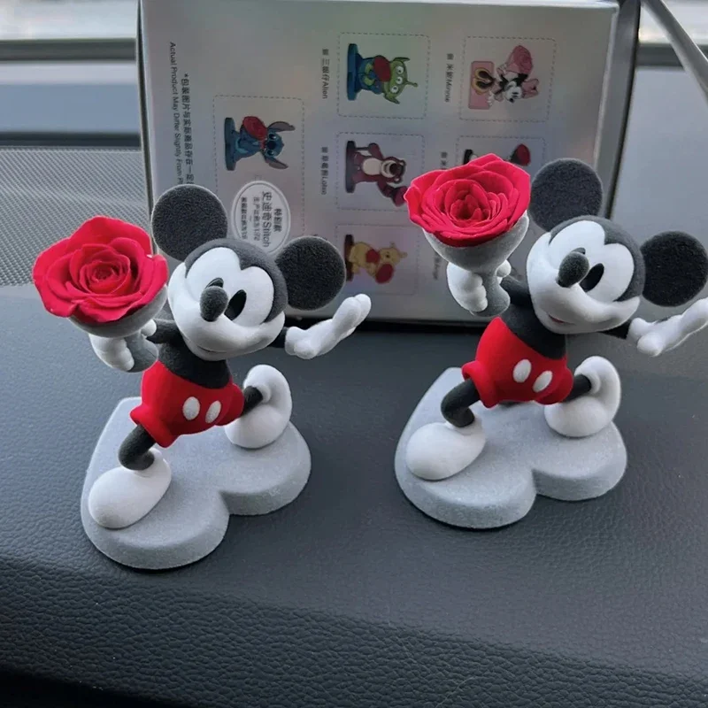 

Disney Blind Box Kawaii Eternal Flower Mysterious Surprise Figure Stitch Pooh Mickey Minnie Mouse Model Surprise Gift