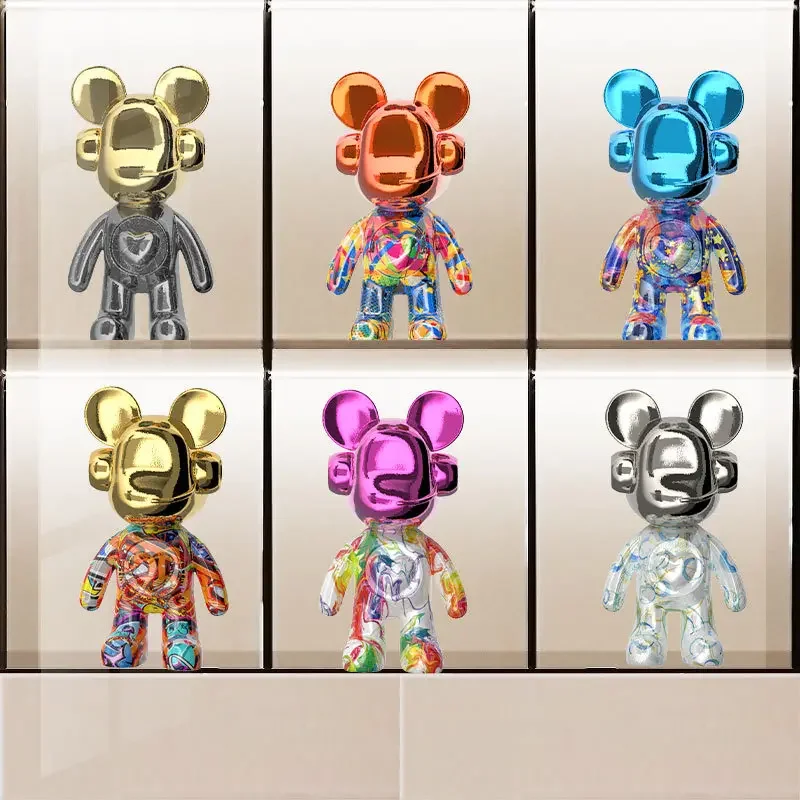 

Luxury living room ornament 35cm, luxurious resin DJ bear ornament, office desk, wine cabinet decoration, new home gift