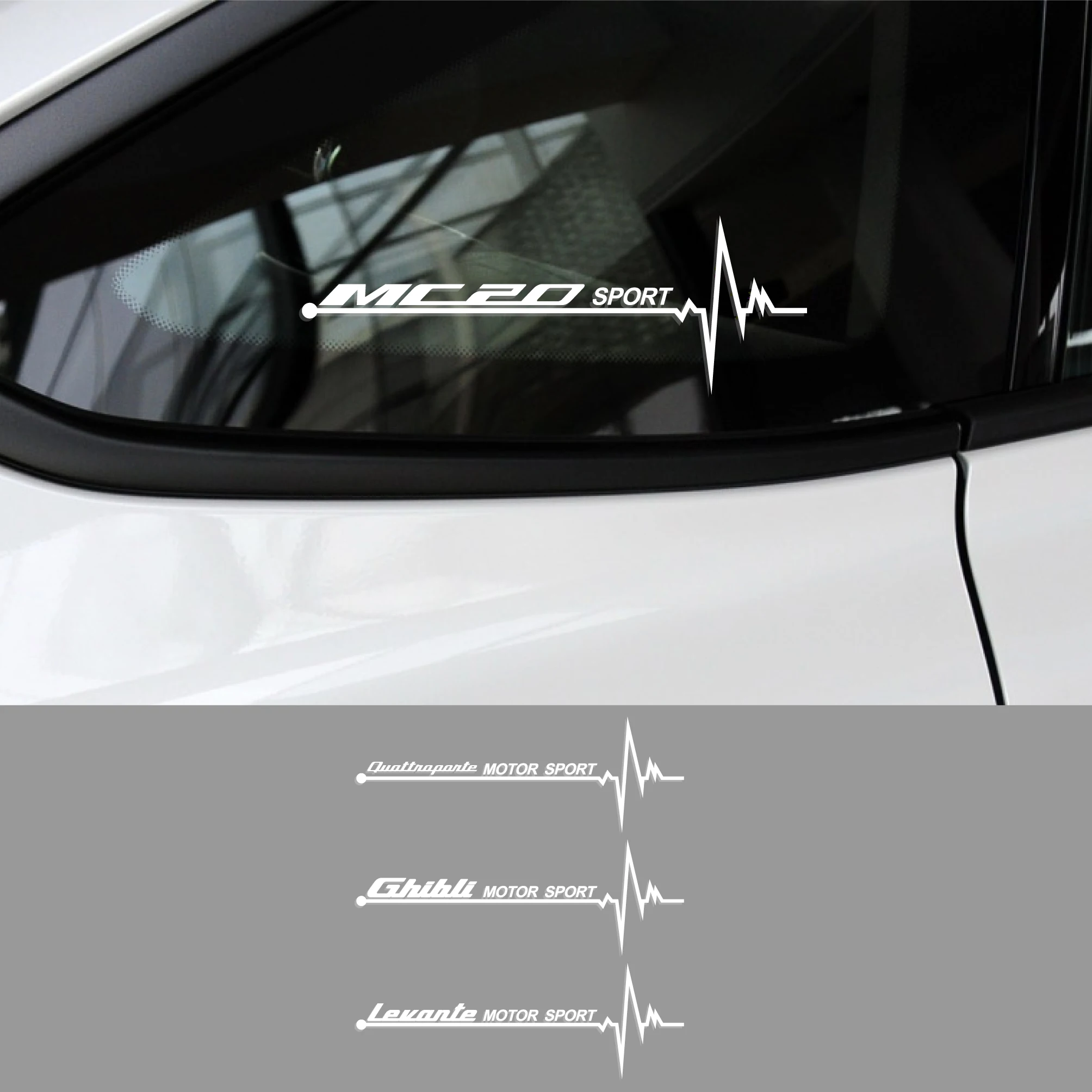 Светоотражающие наклейки на боковое окно автомобиля, 2 шт., наклейки для Levante Quattroporte Granlusso 4200 GC ghiдоступ MC12 MC20 Q4, автомобильные аксессуары