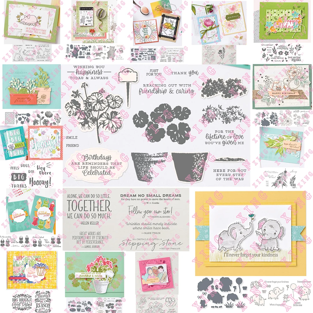 Металлический шаблон для резки скрапбукинга слона медведя текста птицы животных