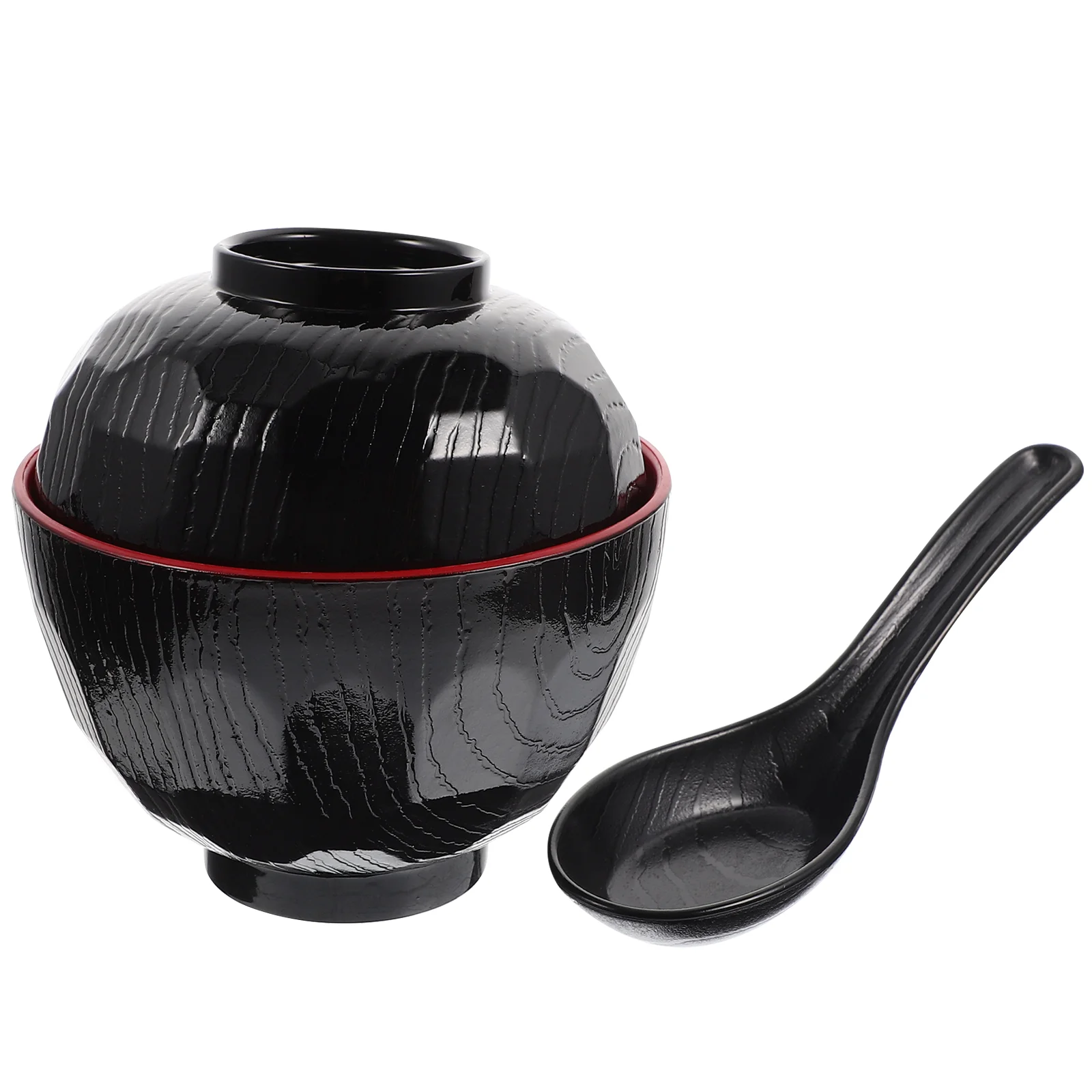 Miso Soup Bowl Bowls Traditional Japanese Container Containers Food with Spoon Handle