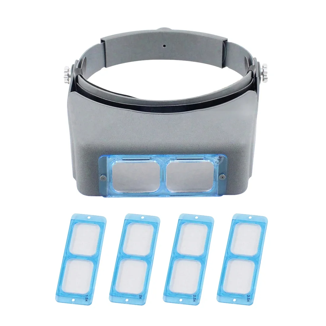 Head Wearing Magnifying Glass Loupe 4 Magnifications Glasses Double Lens Head-mounted Headband Reading Magnifier magnifying glass headband magnifier reading magnifier head wearing magnifier