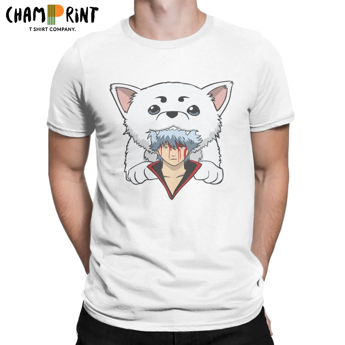 T-Shirt Da Uomo Gintama Japan Umoric Pure Cotton Tee Shirt Manica Corta Anime Manga T Shirt O Neck Top Printing
