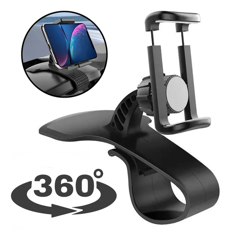 360-Degree-Rotatable-Car-Holder-Clip-Mount-For-3-5-7inch-Mobile-Phones ...
