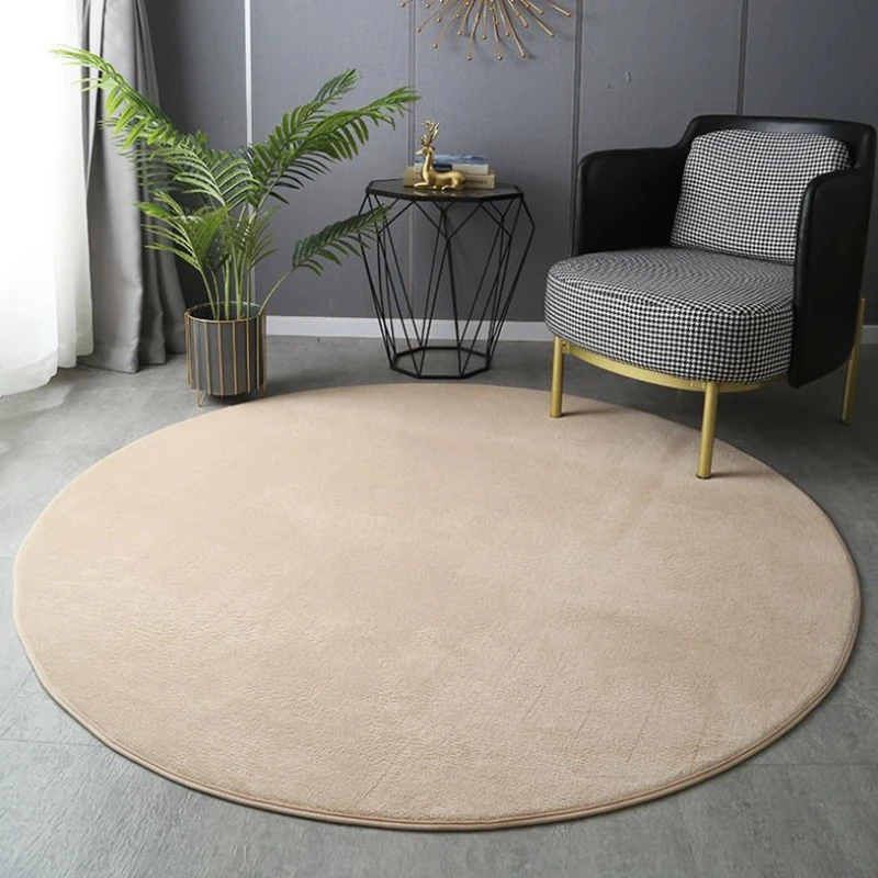 Coral Velvet Carpet Round For Home Living Room Coffee Table Floor Rug Short Plush Foot Mat Children's Play Crawling Carpets floor mat,coffee mat,shaggy rugs