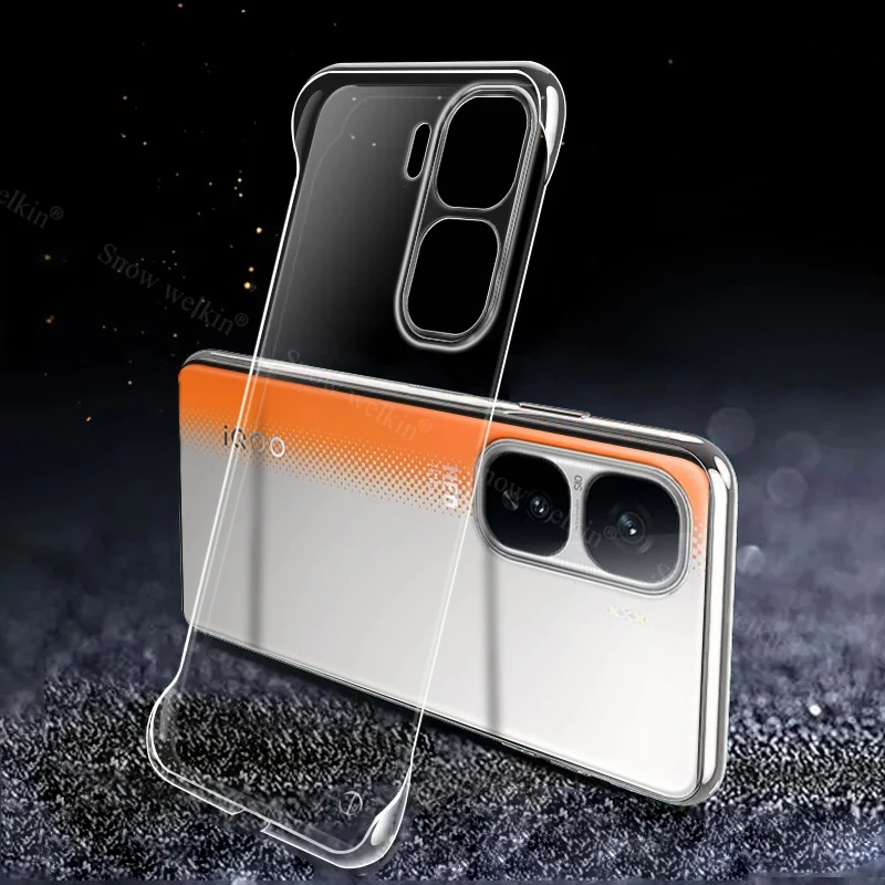 Frameless Slim Clear Hard Plastic Phone Case Back Cover