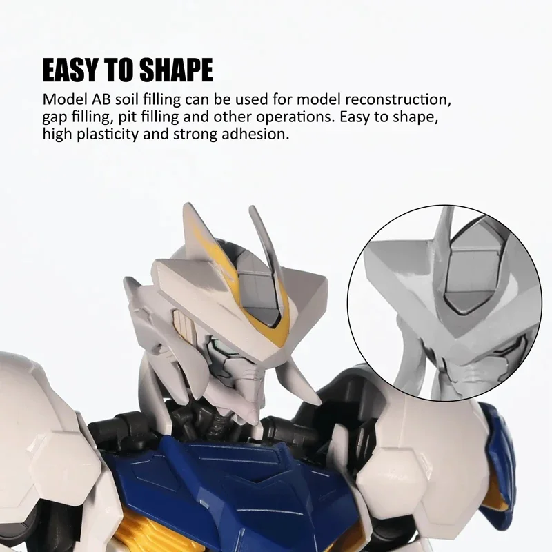 DSPIAE MEP-01/02/03 Model Epoxy Putty Skin Color/White/Gray 100g AB Putty for Modeling Smooth Surface Model Repair Craft Tools