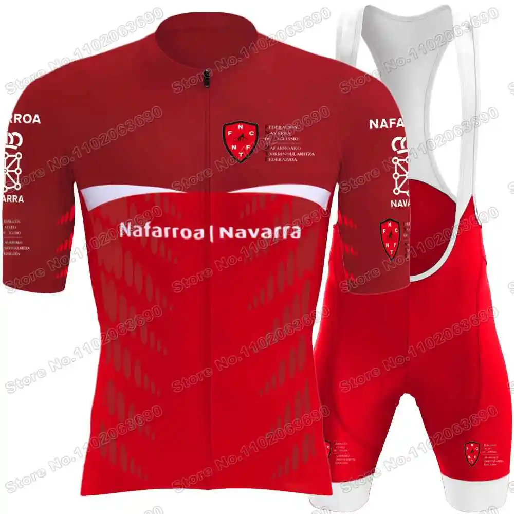 Navarra Cycling Federation Cycling Jersey Set Men Spain Clothing Summer Road Bike Shirts Suit Bicycle Bib Shorts