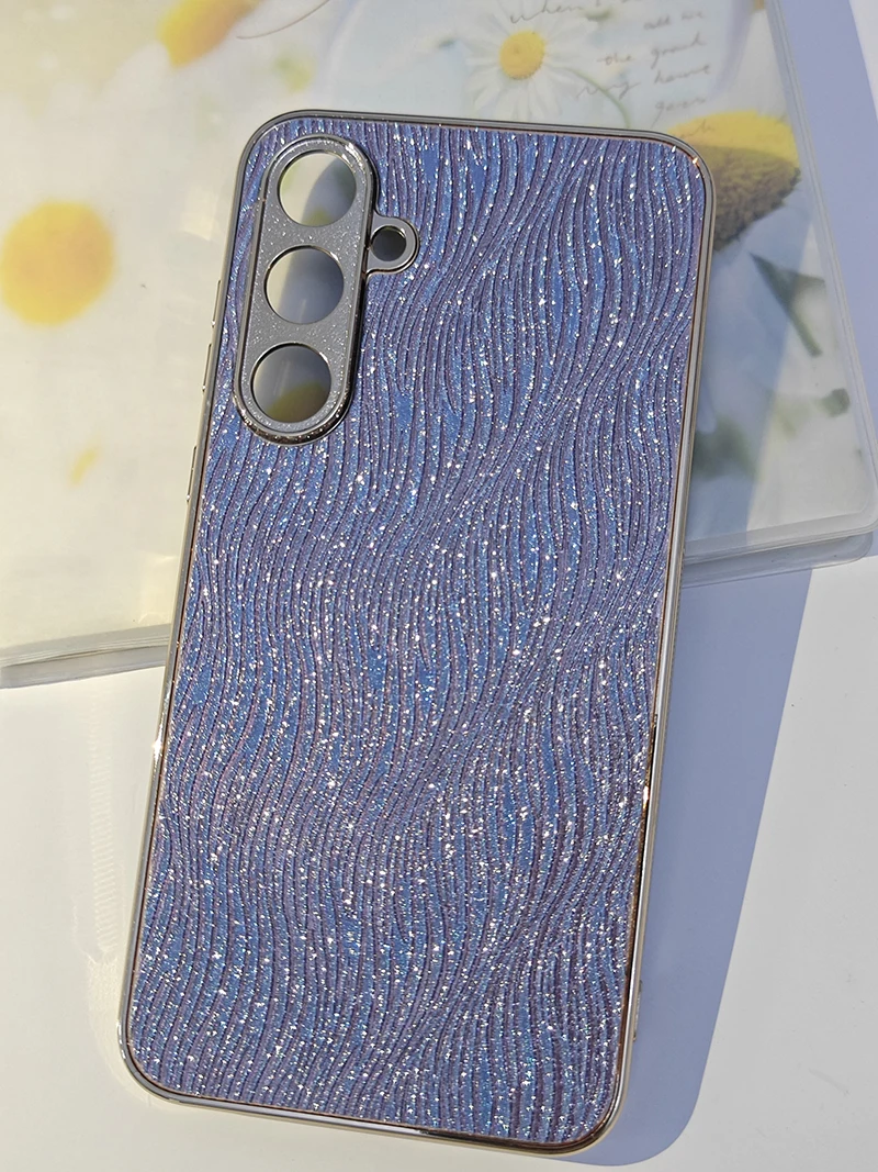 Luxury Electroplated Bling Glitter Rose Phone Cover - Shockproof Hard PC Case