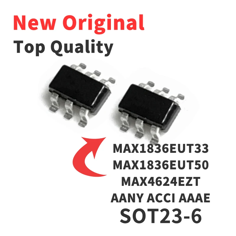 

10 шт. MAX1836EUT33 MAX1836EUT50 MAX4624EZT Silkscreen AANY ACCI AAA-E Chip IC новый оригинальный