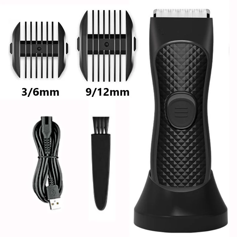 

Electric Men's Groin Hair Trimmer Pubic Hair Trimmer Body Grooming Clipper for Men Bikini Epilator Rechargeable Shaver Razor
