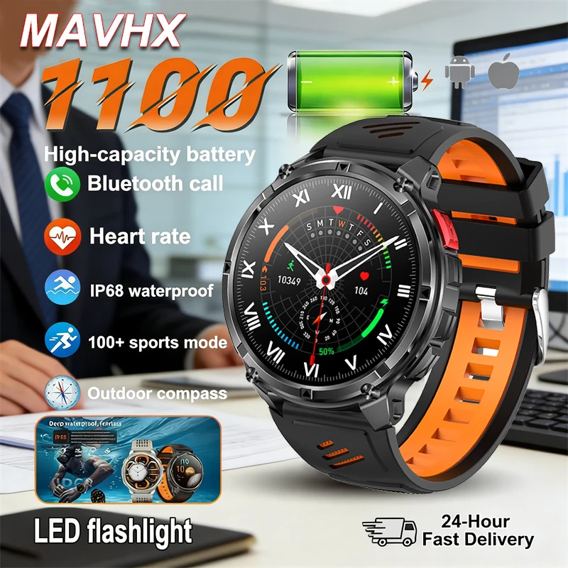 2026 New T-Rex3 Ultra Outdoor Sport GPS Track Smart Watch Men Compass 1100mAh Battery IP69K Waterproof Bluetooth Call Smartwatch 1