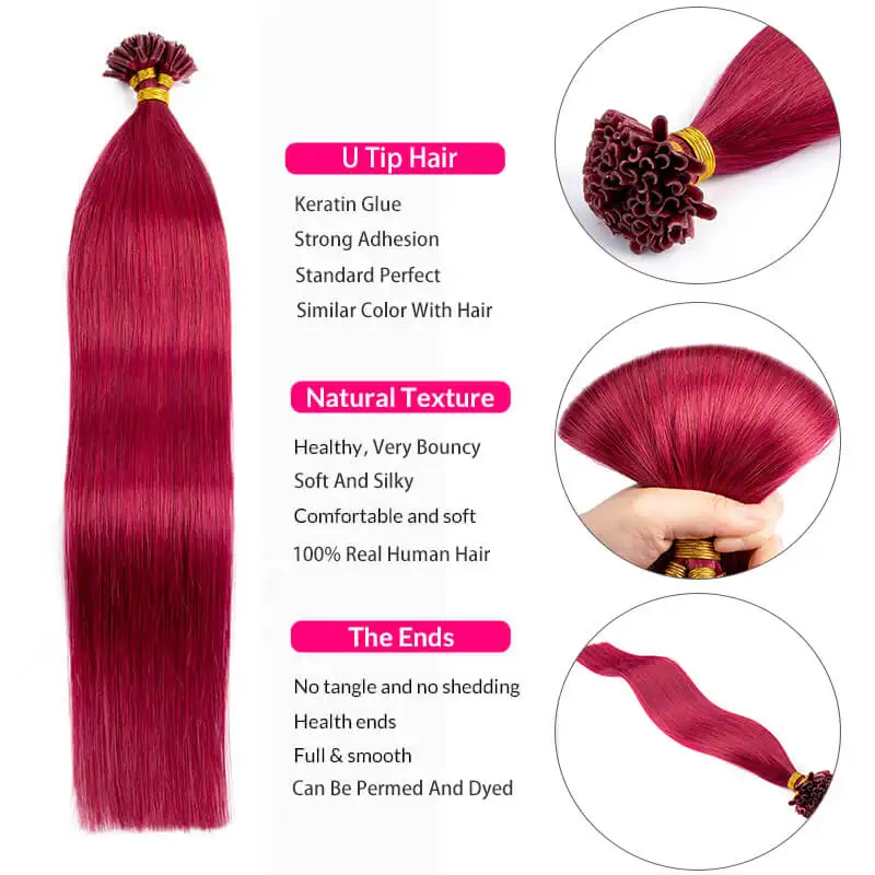 human hair extensions keratin bond purple