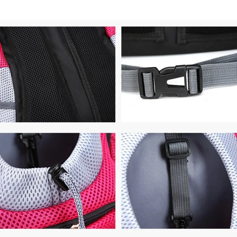 Double Shoulder Pet Dog Carrier Bag Portable Travel Outdoor Dog Front Bag Mesh Backpack for Small Dogs Cats Puppy Carring