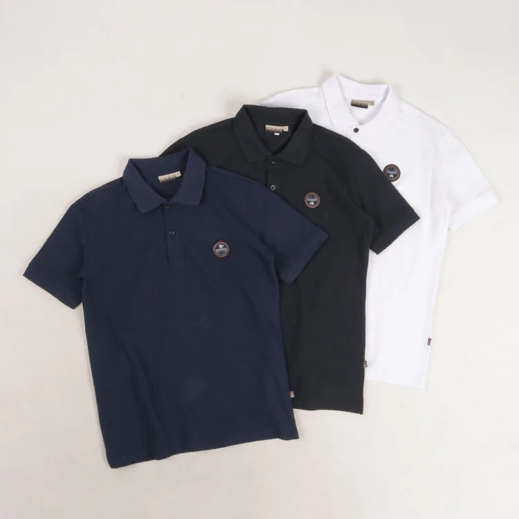 하이 엔드 폴로 셔츠 통기성 순수 코튼 캐주얼 반소매 턴 다운 칼라 비즈니스 레저 남성 티셔츠 여름 패션