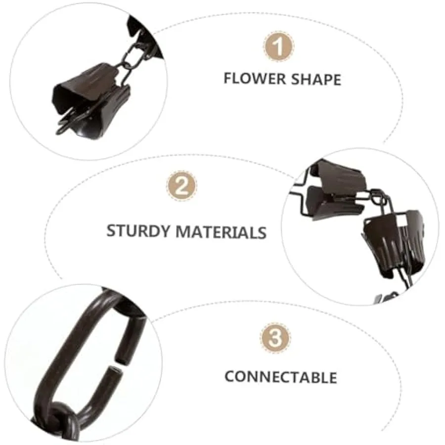 Garden Rain Chain Guttering Rain Bells Chains Gutters Compact Umbrella Chain for Bell Sprinkler Gutter Adapter Hose