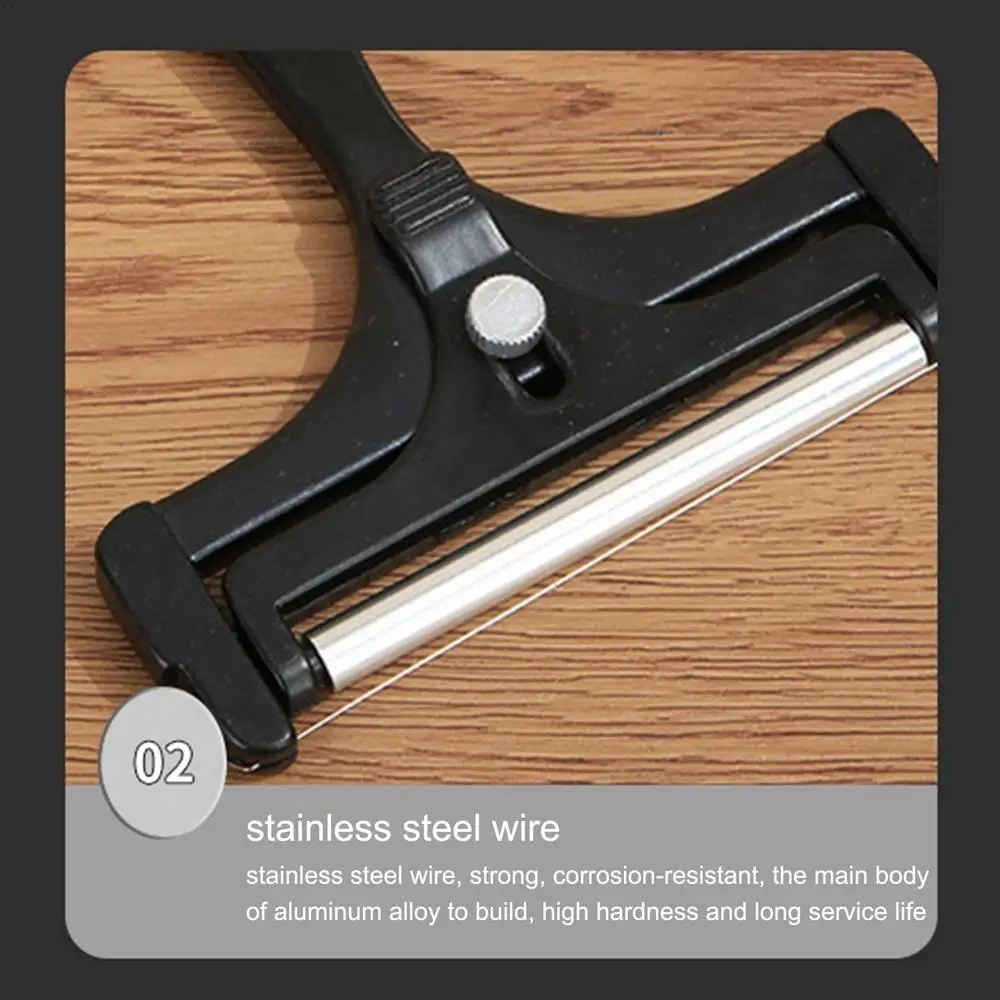 Description Picture 4 of itemCheese Slicer Adjustable Thickness Stainless Steel Wire Cheese Tools Handheld Butter Slicer Cutter Grinder Kitchen accessories