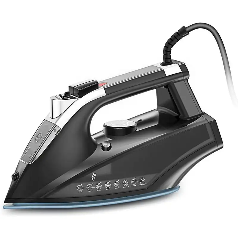 Iron, 1800W Portable Steam Iron with Auto-off, Non-Stick Soleplate Home Iron