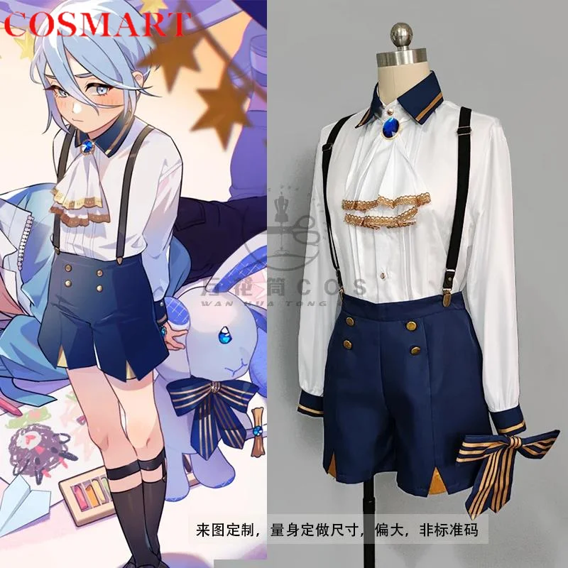 

COSMART Anime Nu: Carnival Edmond Childhood Game Suit Lovely Uniform Cosplay Costume Halloween Party Role Play Outfit Any Size