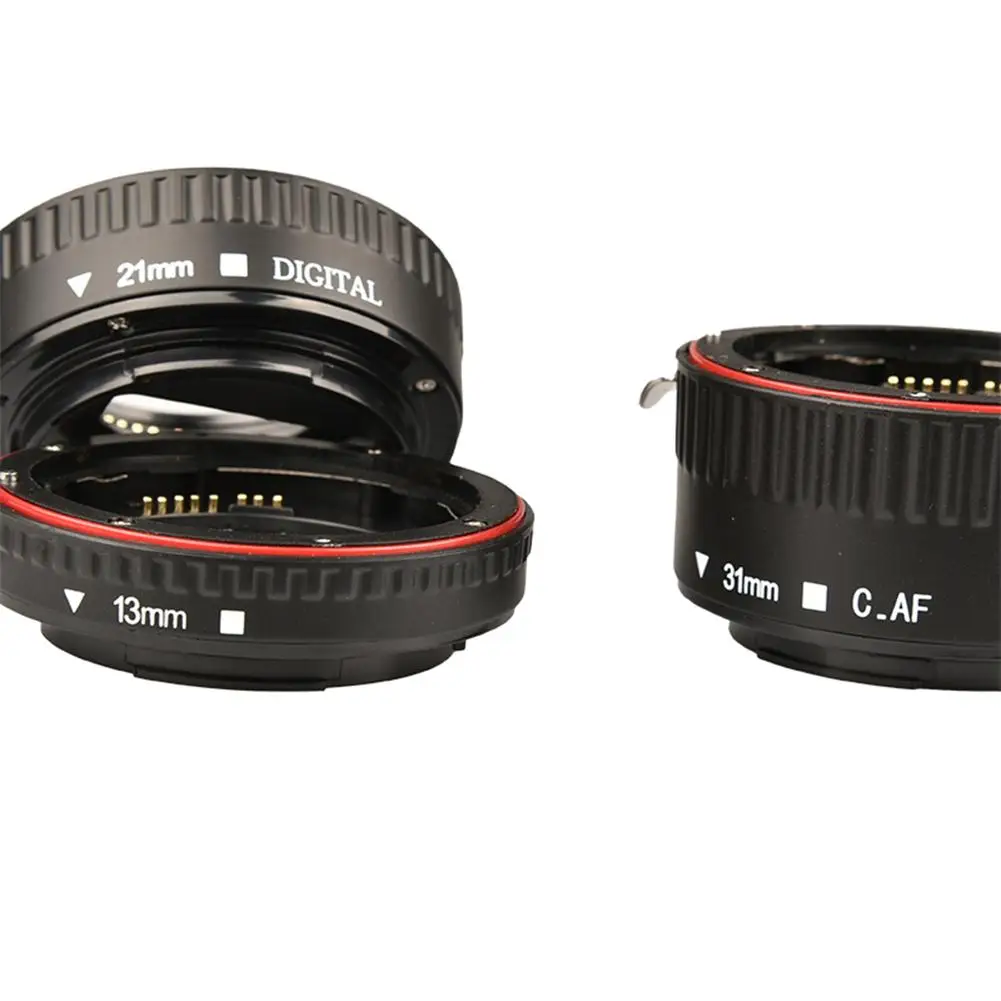 3pcs Macro Extension Tube Set Auto Focus Ring 35mm Slr Camera Lens Adapter Parts Compatible For Canon Camera Ef Ef-s Lens camera lens