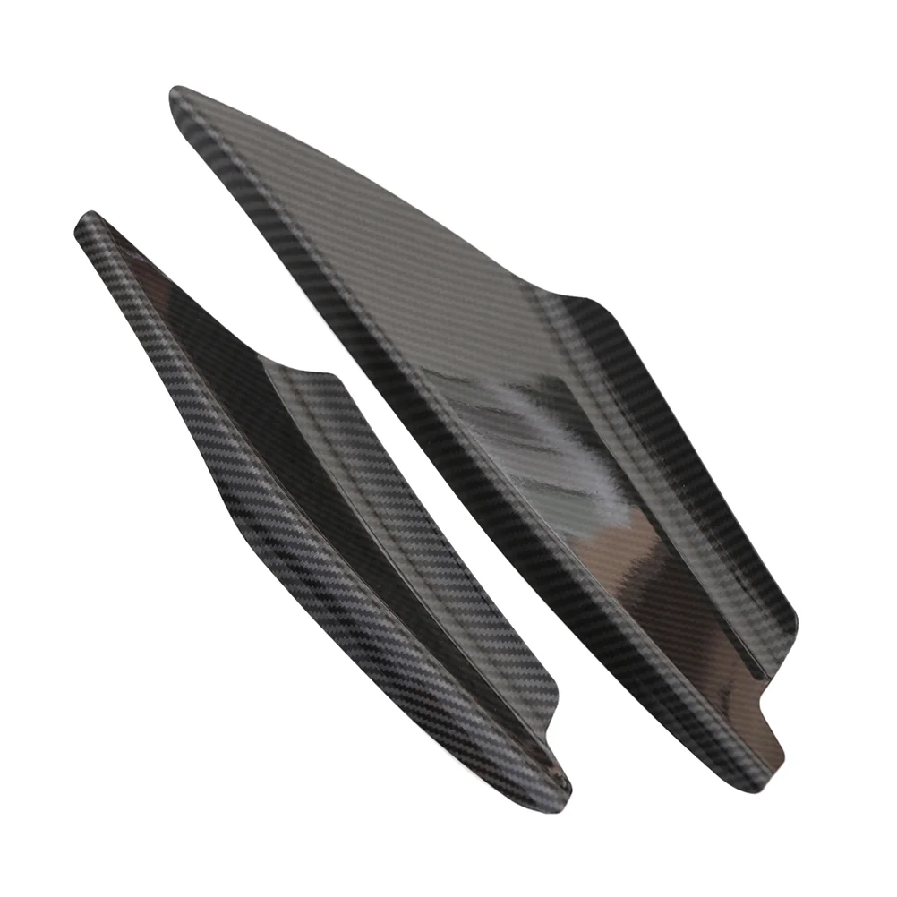 4PCS Universal ABS Surface Car Bumper Front Lip Splitter Spoiler (Carbon Fiber) Car Bumper Cover