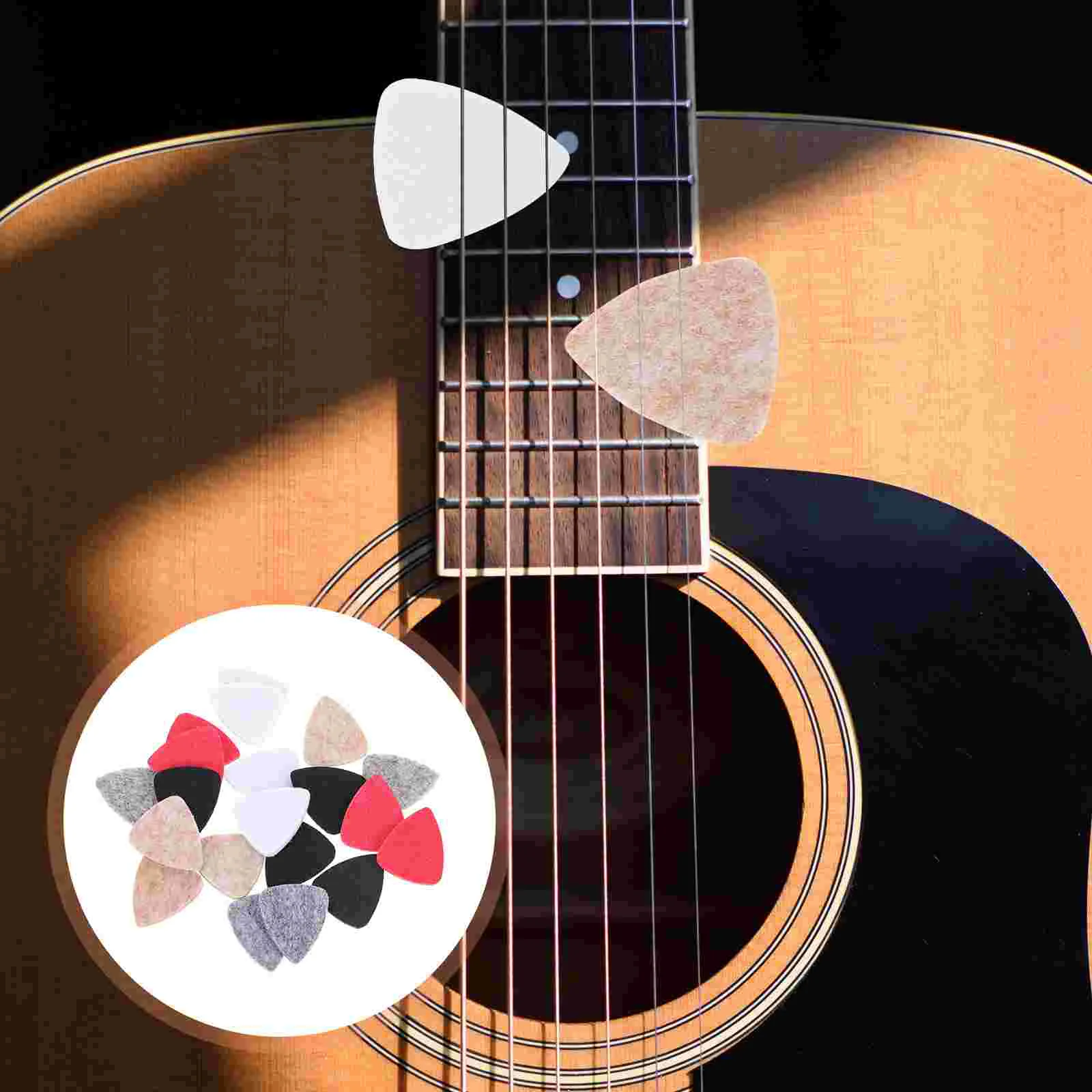 

20 Pcs Guitar Felt Picks Accessory Electric Acoustic Parts Ukulele Premiumal Instrument