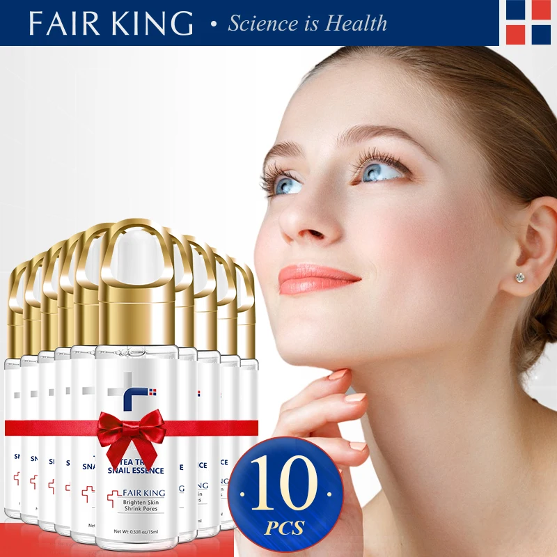 10PCS Hyaluronic Acid Serum Snail Essence Moisturizing Whitening