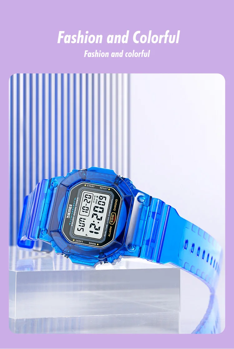 SKMEI 1999 Waterdicht Elektron Horloge Heren Dames Sport Countdown Stopwatch Digitale Horloges Heren Meisjes Klok Reloj Mujer 1622 1629_voghion.com