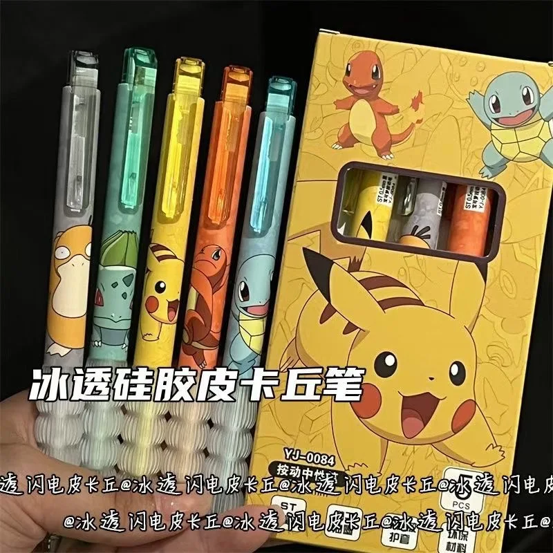 Gel Pens 5pcs Pikachu Pokemon Stationary