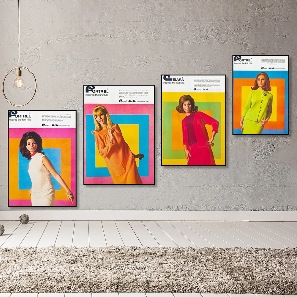 

Vintage fashion advertising 1966-funny wall art, colorful print, vintage decor, retro decor, vintage color, printable art
