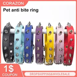 Anti-bite Spiked Studded Pet Dog Collar For Small Medium Large Dogs Sport Padded Bulldog Pug Puppy Big Dog Collars Pets Supplies