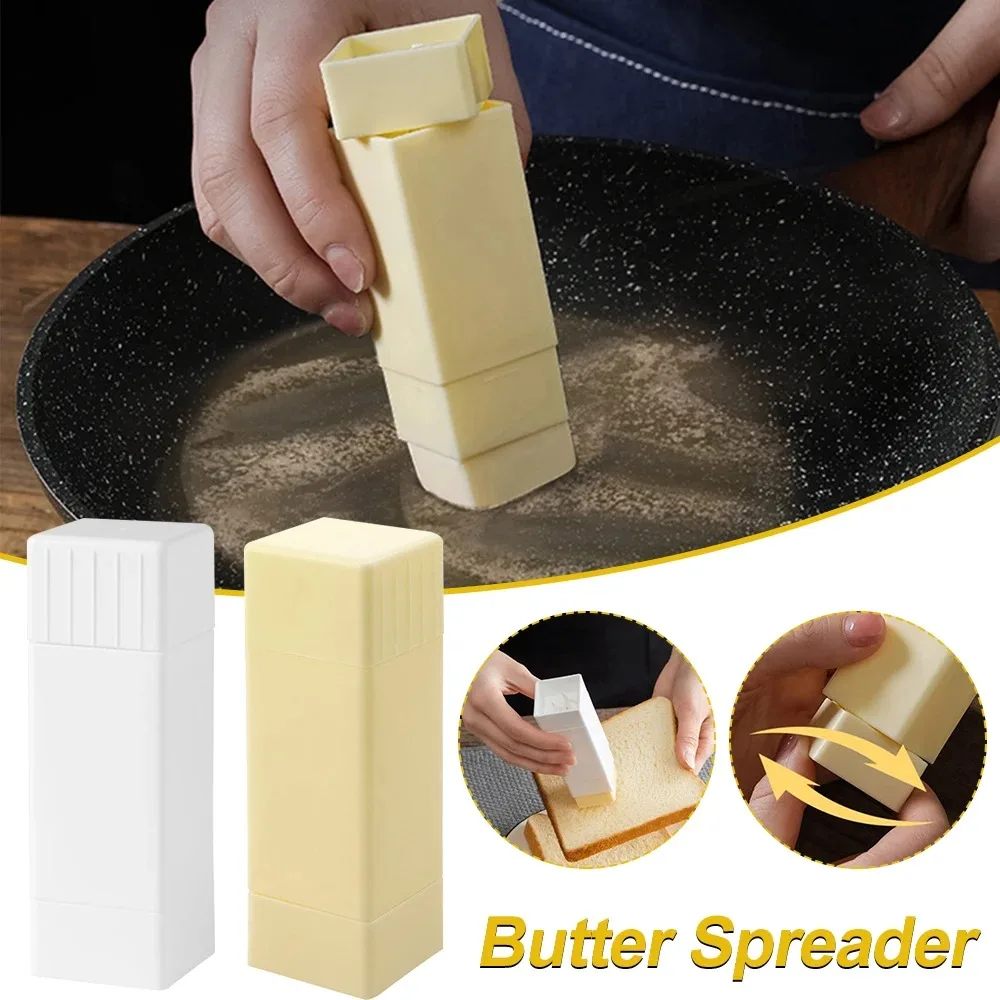 Rotary Butter Spreader Upright Cheese Dispenser Holders Squeezer Sticks Plastic Storage Box Container for Kitchen Baking Tools