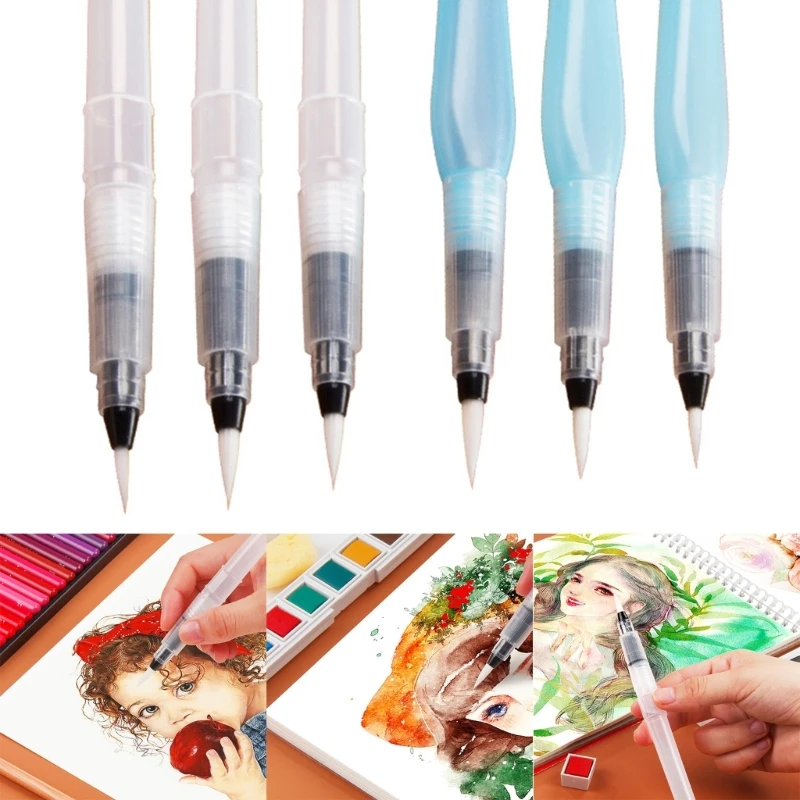 Water Color Brush Pens Aqua Brushes Refillable Painting Drawing Watercolor Pens