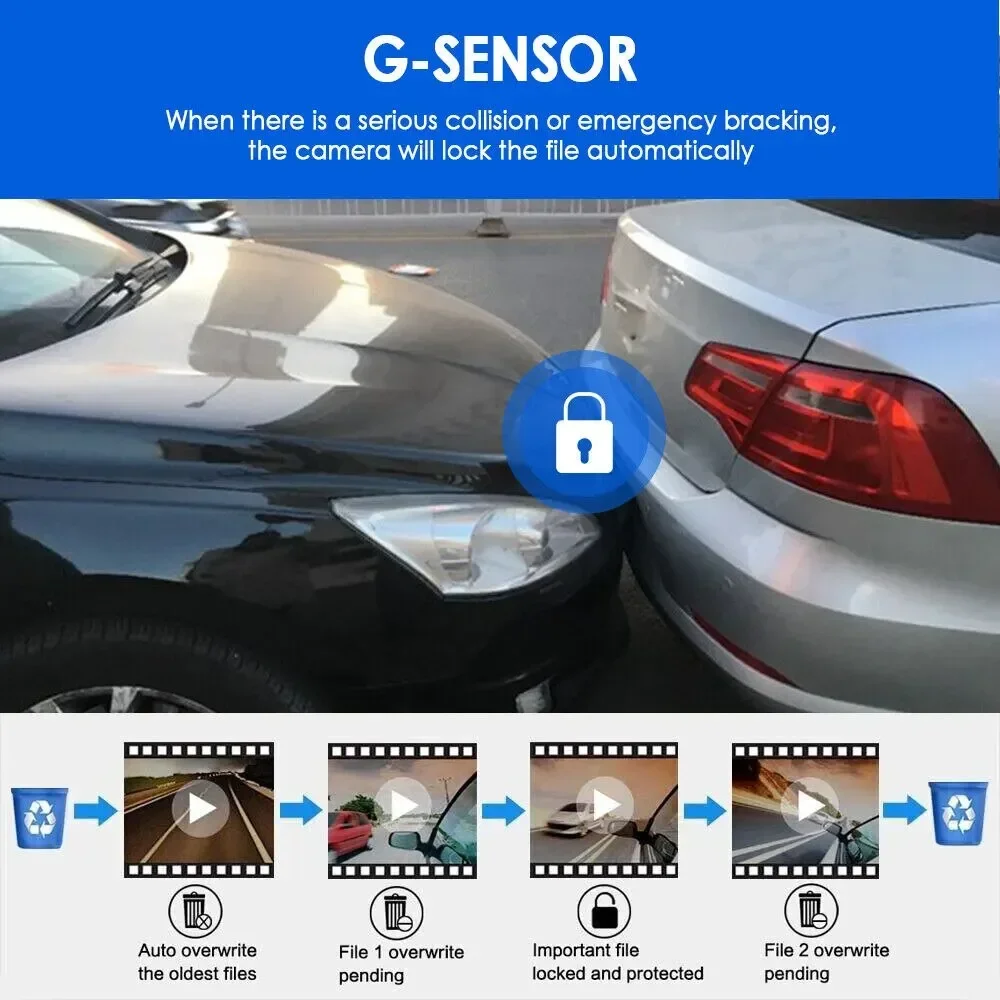 Dual Lens Car DVR FHD 1920*1080P Dash Camera Cabin Dashcam Vehicle Video Dash Cam Drive Recorder Interior Mini Dvrs Black Box