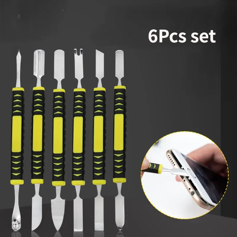 

Opening Repair Sets Mobile Heads Metal Prying For Metal Phone Tools 6PCS Notebook Dual Hand Spudger Kit Tool Crowbar Home