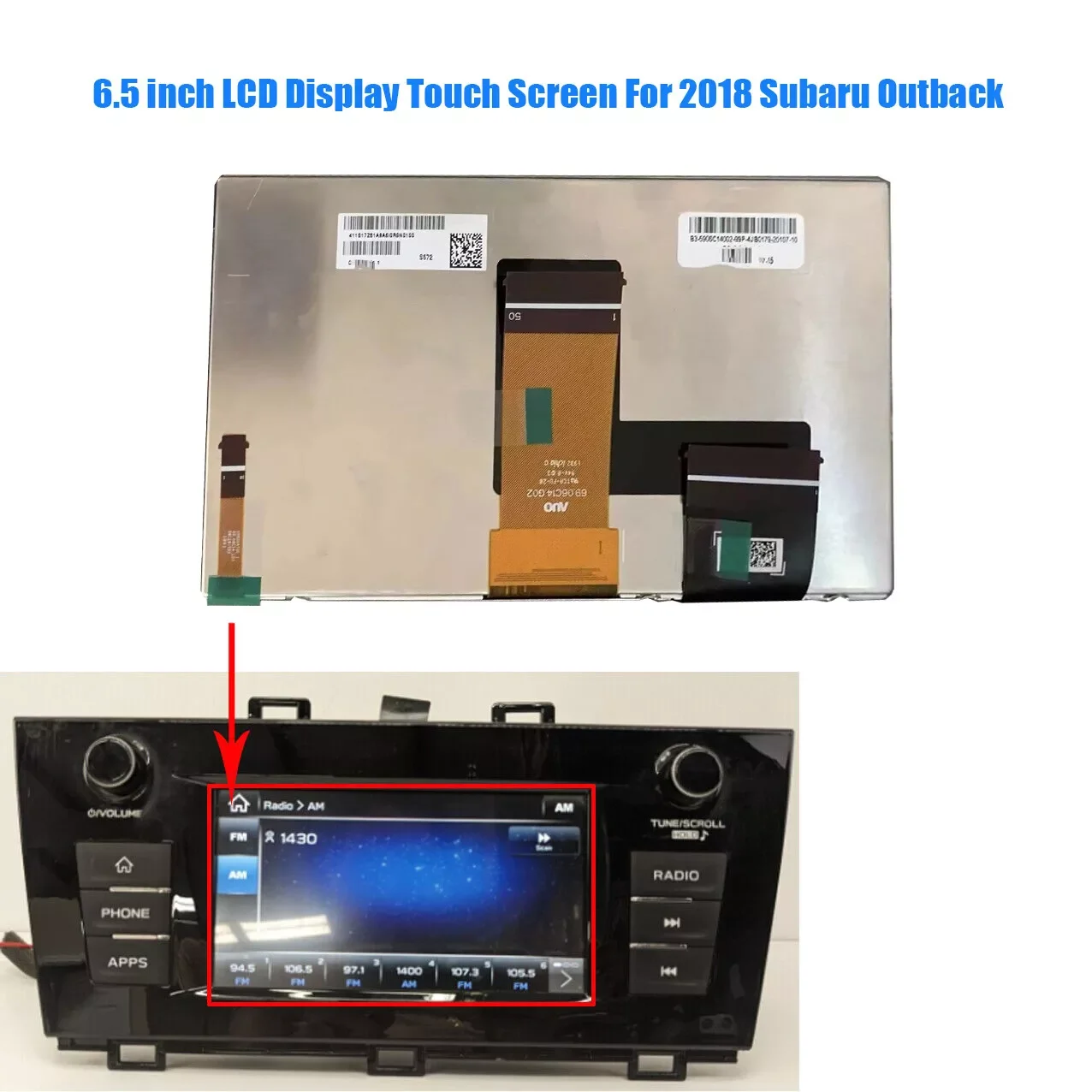 

Сменный ЖК-дисплей с сенсорным экраном для Subaru Outback Legacy 2018 Ремонт радио навигации