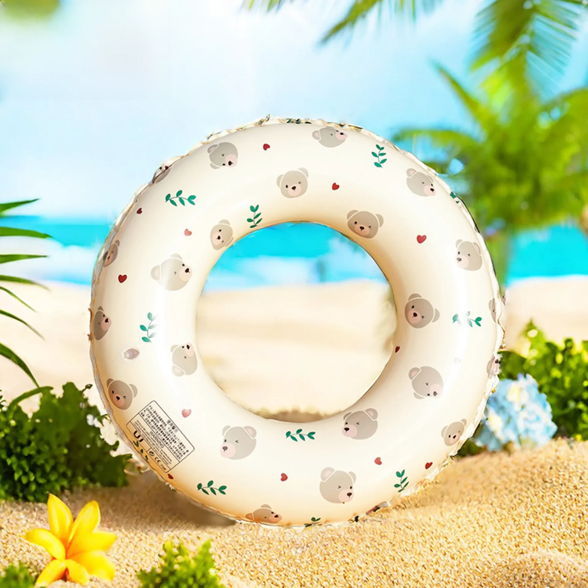 Manufacturer swimming ring cross-border thickeneded bear swimming life-saving armpit ring inflatable water...
