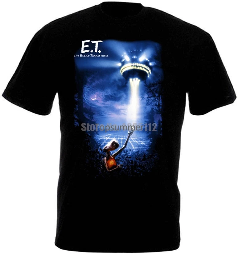 E T Extra Terrestre Movie Poster Camicie Retrò Da Uomo Maglietta Nazca Magliette Della Polizia Magliette Sportive Sconti Vendita Eqhhnd