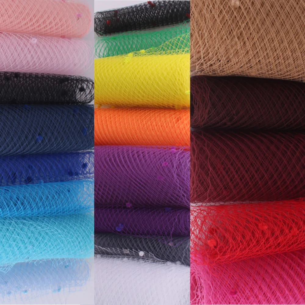 10"25CM Dot Birdcage Veil Fabric for Wedding Bride Mesh Headwear DIY Hair Accessories Veiling Millinery Hats Nice Bridal Netting birdcage veil fabric
