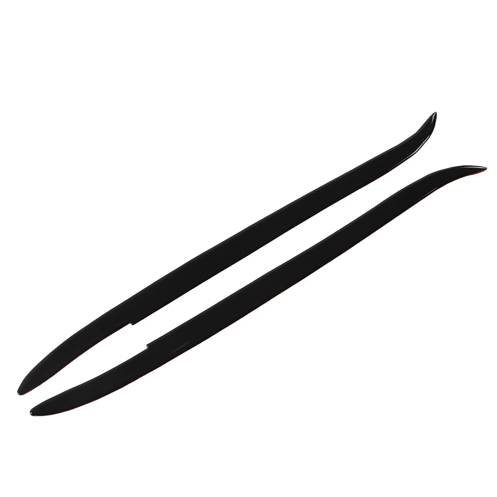 2 Pcs Headlight Eyebrow Glossy Black Trim Front Left Right Decoration for BMW E39 1997‑2003