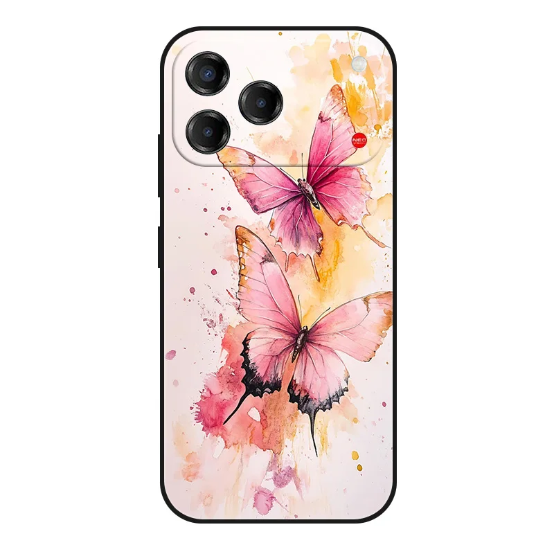 Marble Painted Soft Matte Silicone Back Cover - Elegant Design Case