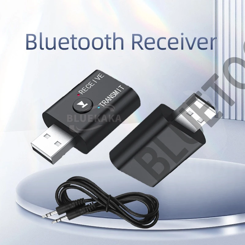 Bluetooth Adapter USB Wireless Bluetooth Adapter 3.5mm AUX USB Dongle Jack 2IN1 Audio Receiver Transmitter With MIC Stereo Music For PC Car Kit TV