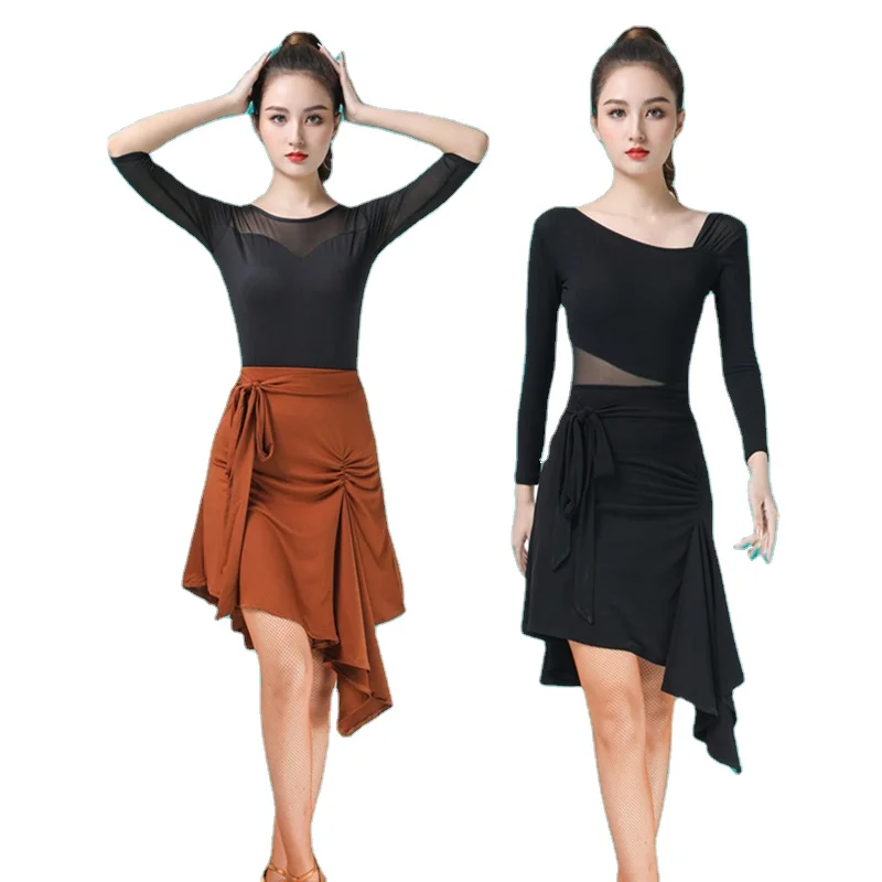 

New Latin Dance Skirt Adult Professional Dancing Skirt Women High Quality Rumba Samba Latin Practice Dance Dress