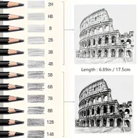 25 Pcs Drawing Sketching Coloring Set Drawing Pencils & Sketching Kit Art Tool Kit Professional Art Supplies Set 3